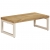 Stolik kawowy, 100x50x35 cm, lite drewno mango i stal
