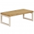 Stolik kawowy, 100x50x35 cm, lite drewno mango i stal