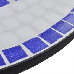 3-cz. zestaw mebli bistro z mozaiką niebiesko-białą