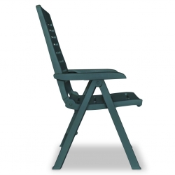 Rozkładane krzesła ogrodowe, 6 szt., plastikowe, zielone