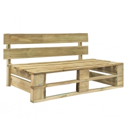 Sofa ogrodowa z palet z piaskowymi poduszkami, drewno