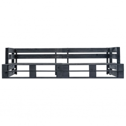 2-osobowa sofa ogrodowa z palet, czarna, drewno