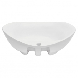 Dwuczęściowy zestaw mebli do łazienki, ceramiczny, dębowy