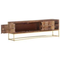 Szafka pod TV, 138x30x46 cm, lite drewno mango