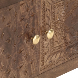 Szafka pod TV, 138x30x46 cm, lite drewno mango
