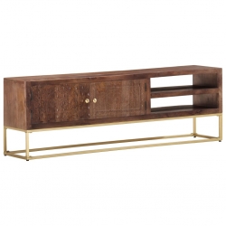 Szafka pod TV, 138x30x46 cm, lite drewno mango