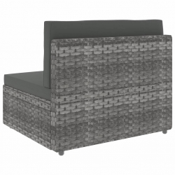 10-cz. zestaw wypoczynkowy do ogrodu, rattan PE, szary