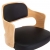 Krzesła obrotowe, 4 szt., czarne, gięte drewno i sztuczna skóra