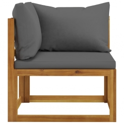 3-osobowa sofa ogrodowa z poduszkami, lite drewno akacjowe