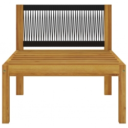 3-osobowa sofa ogrodowa z poduszkami, lite drewno akacjowe
