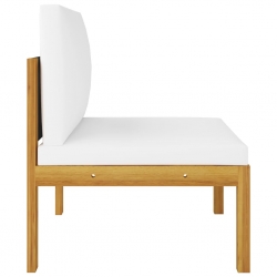 3-osobowa sofa ogrodowa z poduszkami, lite drewno akacjowe