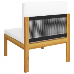 3-osobowa sofa ogrodowa z poduszkami, lite drewno akacjowe