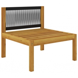 3-osobowa sofa ogrodowa z poduszkami, lite drewno akacjowe