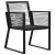 5-cz. zestaw mebli ogrodowych, rattan PVC, czarny