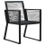 3-cz. zestaw mebli ogrodowych, rattan PVC, czarny