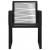 3-cz. zestaw mebli ogrodowych, rattan PVC, czarny