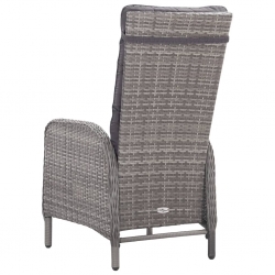 3-częściowy zestaw ogrodowy bistro, rattan PE i akacja, szary