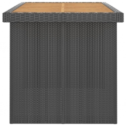 7-cz. zestaw mebli ogrodowych z poduszkami, rattan PE, czarny