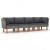 4-osobowa sofa ogrodowa z poduszkami, polirattan, szara