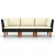 3-osobowa sofa ogrodowa z poduszkami, polirattan, czarna