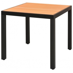 3-częściowy zestaw mebli ogrodowych, rattan PVC, czarno-brązowy