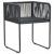 3-częściowy zestaw mebli ogrodowych, rattan PVC, czarno-brązowy