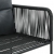 3-częściowy zestaw mebli ogrodowych, rattan PVC, czarno-brązowy