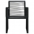 3-cz. zestaw mebli ogrodowych, rattan PVC, czarny