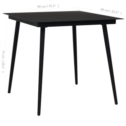 5-cz. zestaw mebli ogrodowych, rattan PVC, czarny