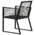 7-cz. zestaw mebli ogrodowych, rattan PVC, czarny