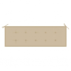 3-os. ławka ogrodowa z poduszką, 150 cm, lity eukaliptus