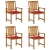 Krzesła reżyserskie z poduszkami, 4 szt., lite drewno akacjowe
