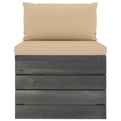 6-cz. zestaw wypoczynkowy z palet, z poduszkami, drewno sosnowe