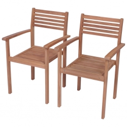 Krzesła ogrodowe, 2 szt., antracytowe poduszki, drewno tekowe