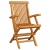 Krzesła ogrodowe, beżowe poduszki, 3 szt., lite drewno tekowe