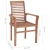 Krzesła stołowe, 2 szt., poduszki w kolorze wina, drewno tekowe