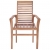 Krzesła stołowe z kremowymi poduszkami, 4 szt., drewno tekowe
