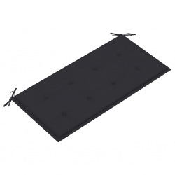 Ławka ogrodowa z antracytową poduszką, 112 cm, drewno tekowe