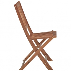 Składane krzesła ogrodowe z poduszkami, 4 szt., drewno akacjowe
