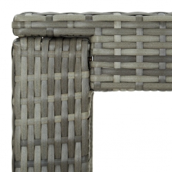 5-cz. zestaw mebli barowych z poduszkami, rattan PE, szary