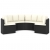 6-częściowa sofa ogrodowa z poduszkami, rattan PE, czarna