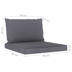 Ogrodowa sofa 3-os. z antracytowymi poduszkami