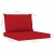 Ogrodowa sofa 3-os. z czerwonymi poduszkami