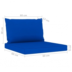 6-cz. zestaw wypoczynkowy do ogrodu, niebieskie poduszki