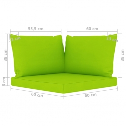 Ogrodowa sofa 4-os. z jasnozielonymi poduszkami