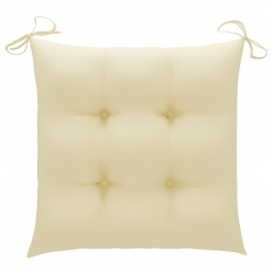 Składane krzesła ogrodowe, 6 szt., poduszki, drewno akacjowe