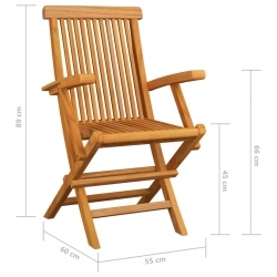 Krzesła ogrodowe, poduszki taupe, 4 szt., drewno tekowe