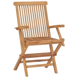 Krzesła ogrodowe z poduszkami taupe, 4 szt., lite drewno tekowe