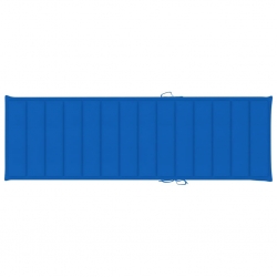 Leżak z kobaltową poduszką, impregnowane drewno sosnowe