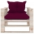Sofa ogrodowa z palet, czerwone poduszki, drewno sosnowe